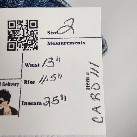 & Denim Vintage Mom Jeans Ultra High Rise Cropped Ankle Denim Jeans Size 2 - Picture 8 of 8